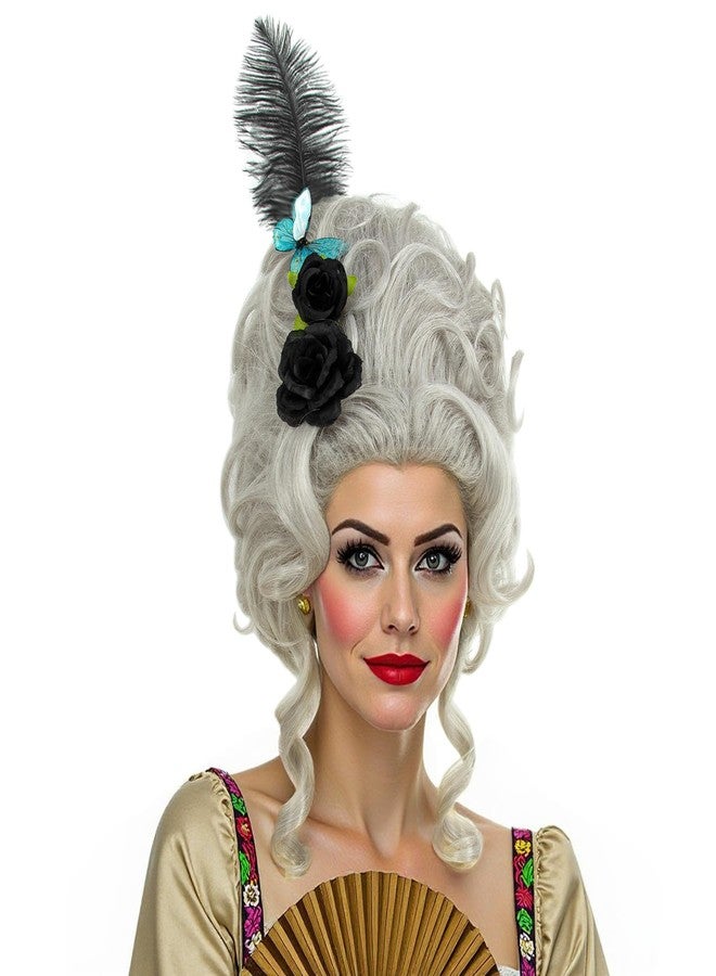 STfantasy 60s Beehive Wig for Women - Marie Antoinette Style Victorian Wig, Perfect for Drag Queen or 50s Retro Look (Grey) - Image 1